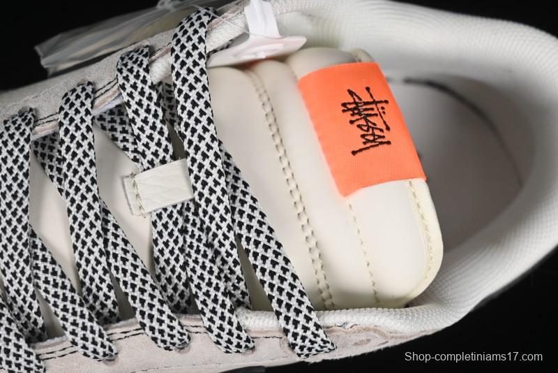 Nike SB Dunk Low Stussy Collaboration Patchwork Grey White Black Swoosh Anniversary Custom Low-Top Casual Skate Shoes - MM1089-022
