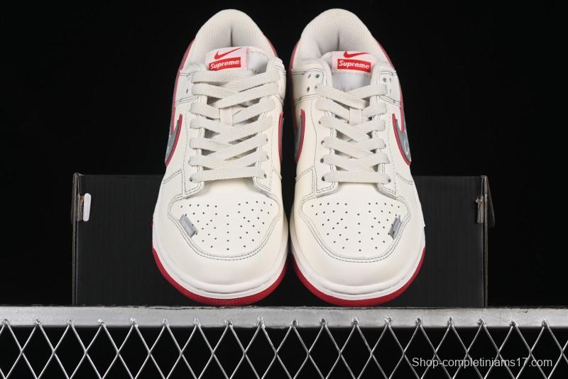 Nike SB Dunk Low SUP Collaboration - Signature Grey Check Anniversary High-End Custom Low-Top Casual Skate Shoes DJ2024-030