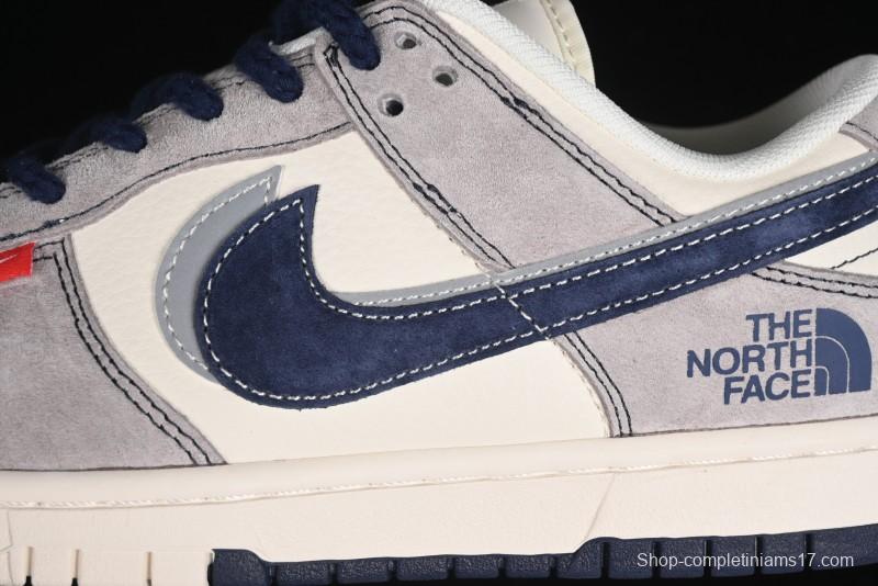 Nike SB Dunk Low The North Face Collaboration - Grey Pig Eight Blue Hook Anniversary High-End Custom Low-Top Casual Skate Shoes - SJ1089-010