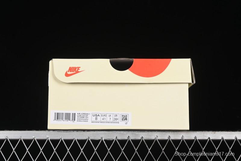 Nike Travis Scott x Fragment Design x Air Jordan 1 Low OG SP AJ1 Retro Sneakers - XY2688-121