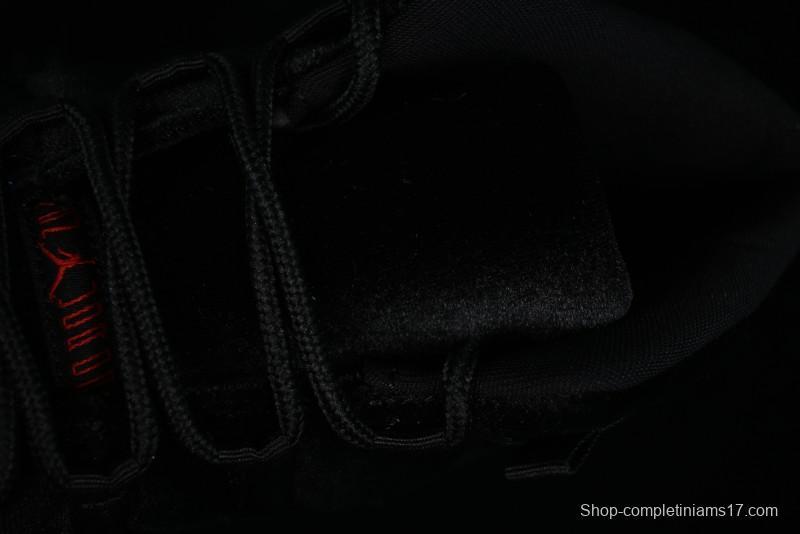 Nike Air Jordan 11 Retro "Bred Velvet" Basketball Shoes with Velvet Overlay - DB5457-061