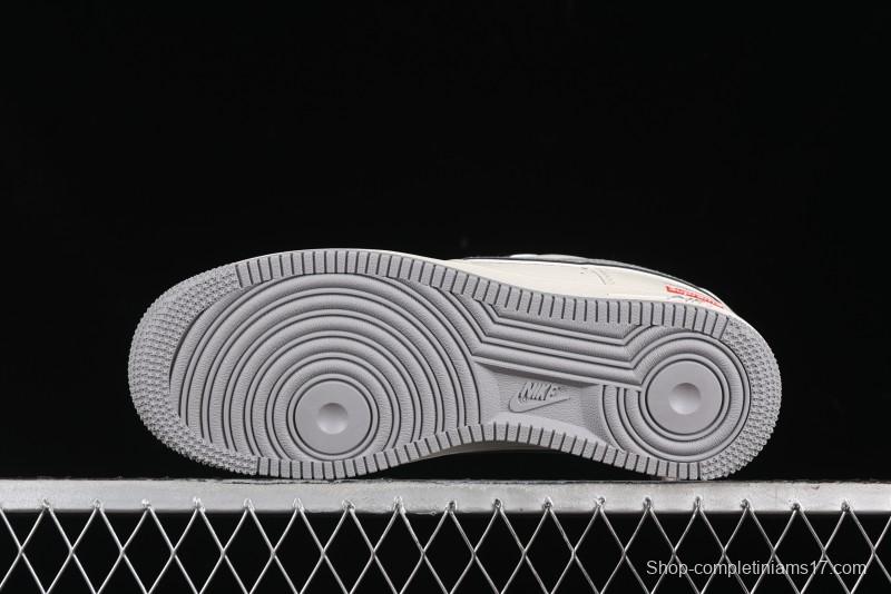 Nike Air Force 1 '07 Low Stone Island Supreme Collaboration Off-White Star Grey Low-Top Casual Sneakers - BB1616-303