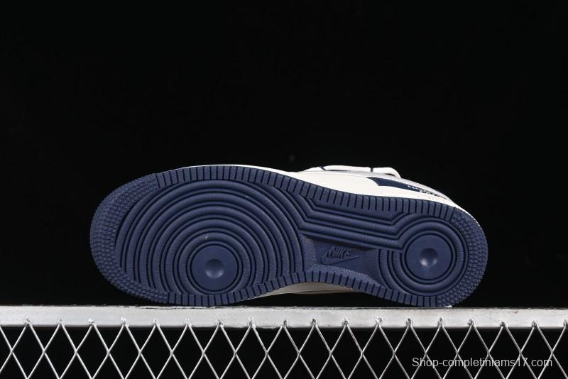 Nike Air Force 1 '07 Low The North Face Collaboration - Grey Blue Drawstring Low-Top Casual Sneakers - SJ1198-700