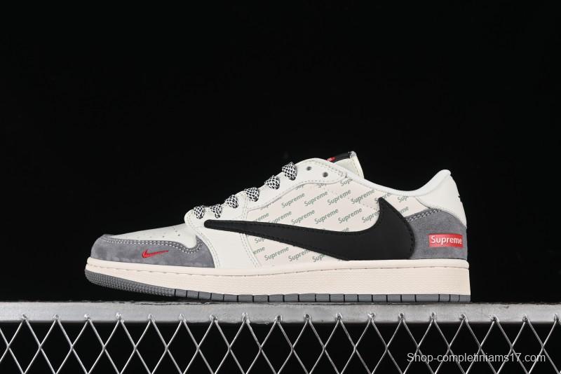 Nike Travis Scott x Fragment Design x Air Jordan 1 Low OG SP AJ1 Supreme Collaboration - XY2688-120