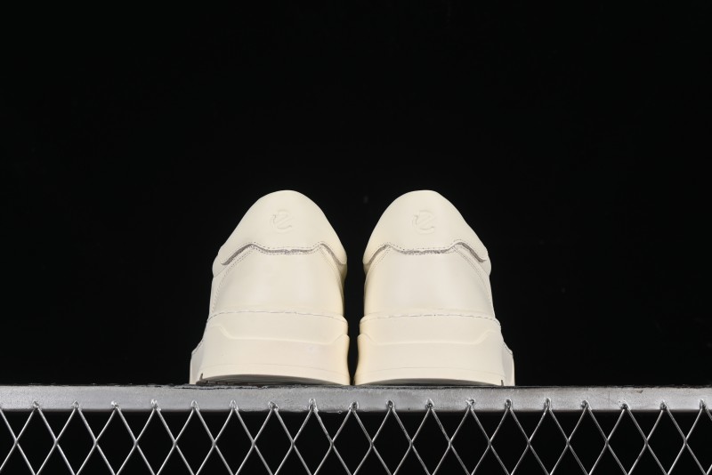 ECCO Street Light Series Autumn Platform Round Toe Versatile Casual White Sneakers 63311901002