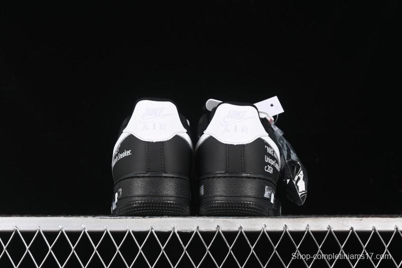 Nike Air Force 1 '07 Low Graffiti White Black Casual Sneakers - CW2288-017