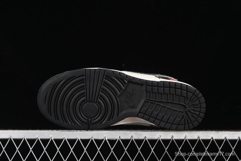 Nike SB Dunk Low Levi's Collaboration - Black Printed Denim Anniversary Customized Low-Top Casual Sneakers - XX2025-109