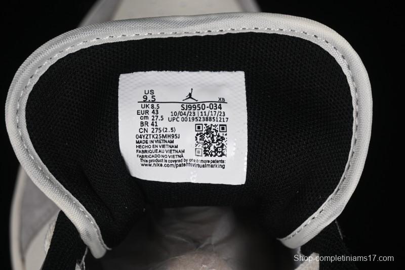 Nike Air Jordan 1 Low Stussy Collaboration - Grey Black Red Label Retro Basketball Shoes - SJ9950-034