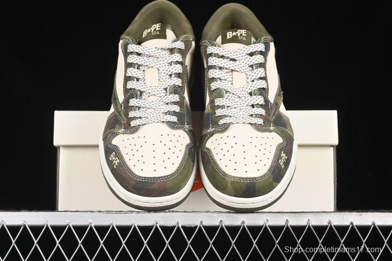 Nike Air Jordan 1 Low OG SP Travis Scott x Fragment Design Collaboration Sneakers - CH6336-014