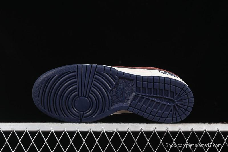 Nike SB Dunk Low The North Face Collaboration - Two-Tone Red Brown Swoosh Anniversary Custom Low-Top Casual Skate Shoes - DJ2024-036