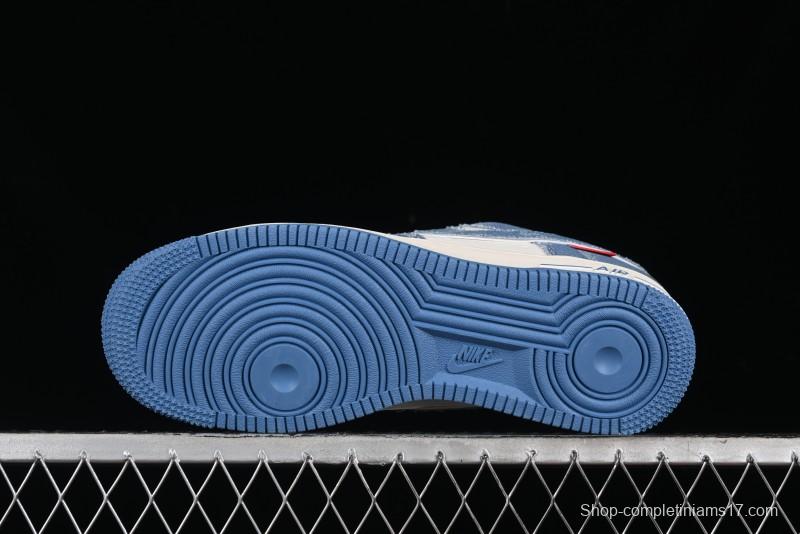 Nike Air Force 1 '07 Low Levi's Denim Collaboration - Light Blue Denim Low-Top Casual Sneakers - SJ6698-003