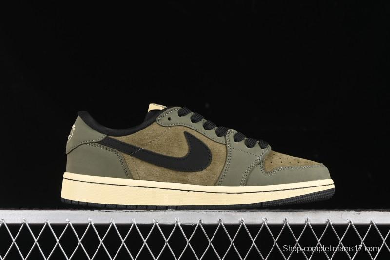 Nike Travis Scott x Fragment Design x Air Jordan 1 Low OG SP AJ1 Sneakers - CH6336-007