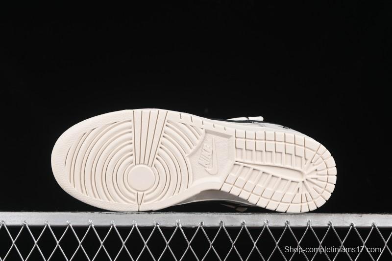 Nike SB Dunk Low Stussy Bandana Black Swoosh Anniversary Custom Low-Top Casual Skate Shoes - SJ2068-306