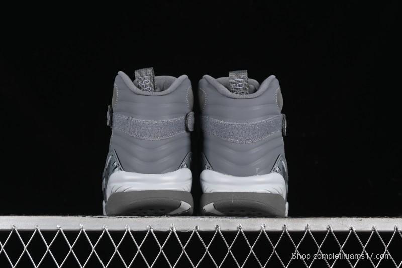 Nike Air Jordan 8 Retro "Cool Grey" Basketball Shoes - 305381-014