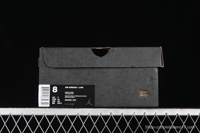 Nike Air Jordan 1 Low AJ1 Grape Purple Low-Top Basketball Shoes - 553558-500