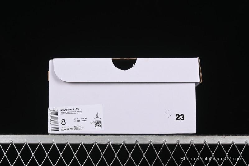 Nike Air Jordan 1 Low AJ1 White Tan Low-Top Casual Sneakers - DC0774-202