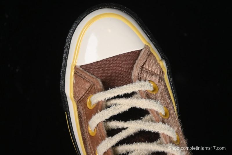 Converse Zoo Happy Pets Series High-Top Fleece-Lined Casual Sneakers with Animal-Themed Design - A12767C