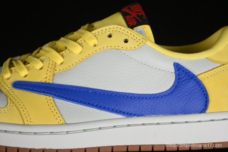 Nike Travis Scott x Air Jordan 1 Low OG AJ1 Collaboration Shoes with Reverse Swoosh - DZ4137-700