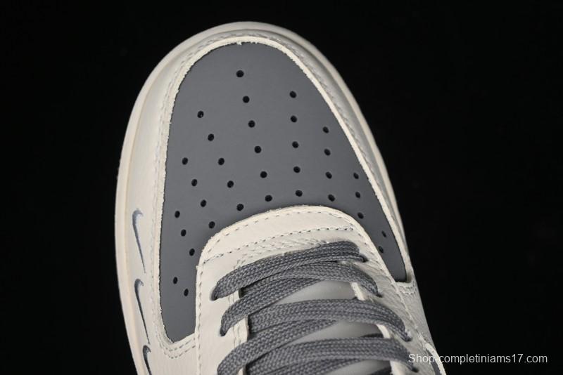 Nike Air Force 1 '07 Low The North Face Bear Collaboration - Beige Grey Swoosh Low-Top Casual Sneakers - KK1988-011