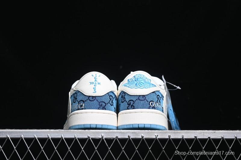 Nike Travis Scott x Fragment Design x Air Jordan 1 Low OG SP AJ1 Retro Sneakers - XZ1658-001