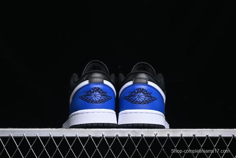 Nike Air Jordan 1 Low Retro Basketball Shoes Black Blue - 553558-042