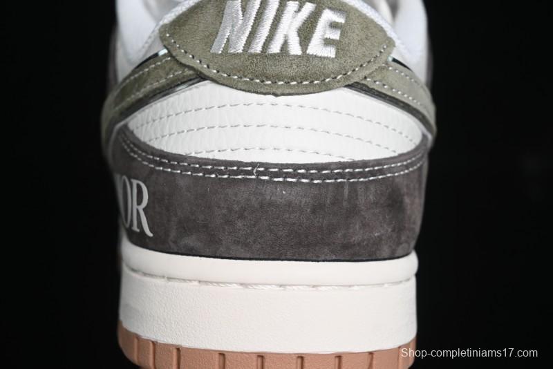 Nike SB Dunk Low Dior Collaboration - Chestnut Anniversary High-End Custom Low-Top Casual Sneakers - XS1086-007