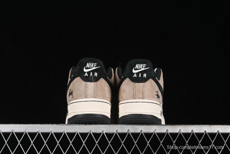 Nike Air Force 1'07 Low Stussy Collaboration - Milk Tea Low Top Casual Sneakers - XZ6188-999