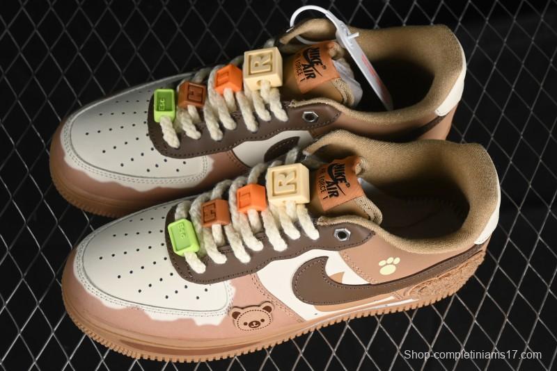 Nike Air Force 1 '07 Low Maillard Bear Casual Sneakers - CJ9297-999