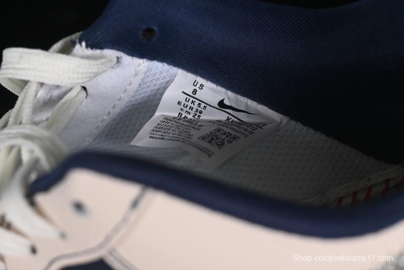 Nike Air Force 1 '07 Low Dior Collaboration - Light Blue Knit Swoosh Low-Top Casual Sneakers - KK1988-012