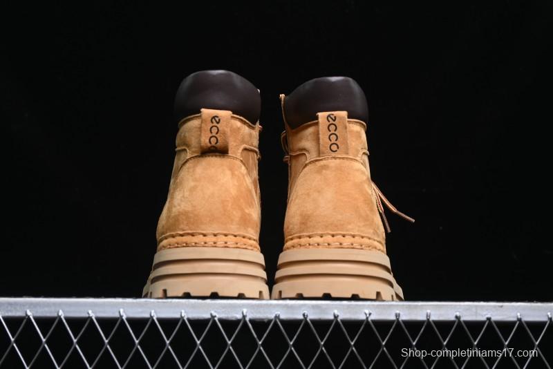 ECCO Exostrike Series Work Leather Anti-Slip Platform Boots - 63890801003