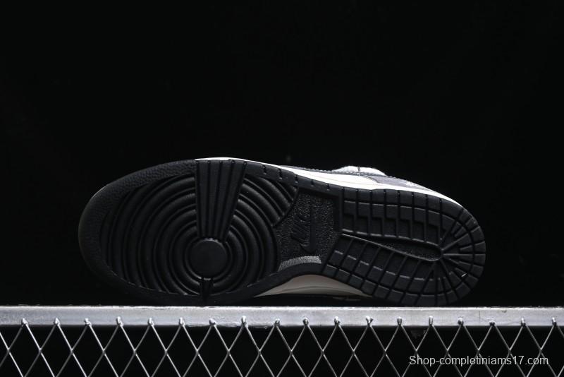 Nike SB Dunk Low Stussy Collaboration - Lace-Up Beige Grey Hook Anniversary High-End Custom Low-Top Casual Skate Shoes - YX5066-206