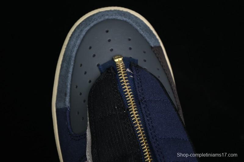 Nike Travis Scott x Air Force 1 Low Casual Sneakers with Full-Length Air Cushion - CN2405-900