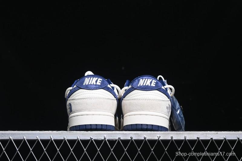 Nike SB Dunk Low The North Face Series - Strap Pig Eight Dark Blue Hook Anniversary High-End Custom Low-Top Casual Skate Shoes - DM6868-001