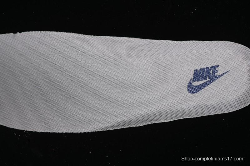 Nike Air Force 1 '07 Low Stussy Collaboration - Grey Pigskin Blue Sole Low-Top Casual Sneakers - SJ6698-005