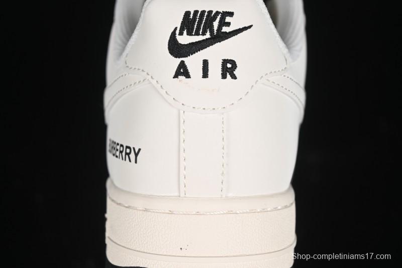 Nike Air Force 1 '07 Low Burberry Collaboration - Black White Patchwork Casual Sneakers - BB8588-227