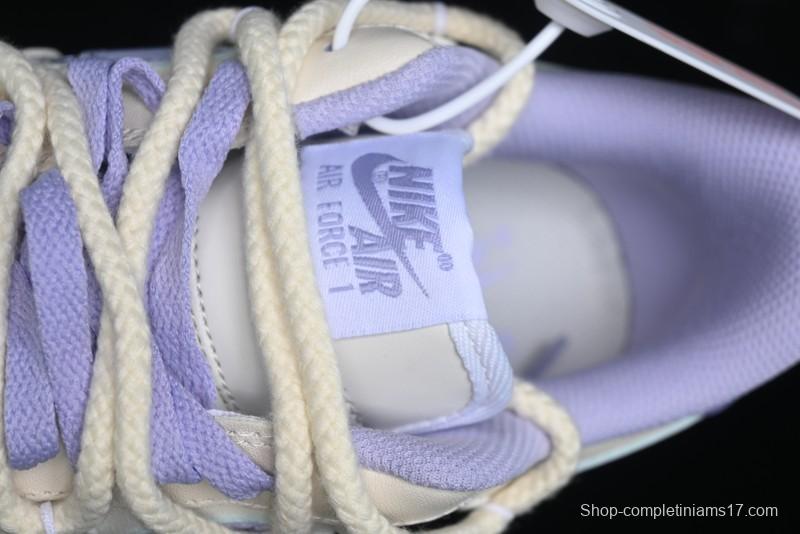 Nike Air Force 1 Low Kuromi Casual Sneakers with Lace-Up Design - BD7701-220