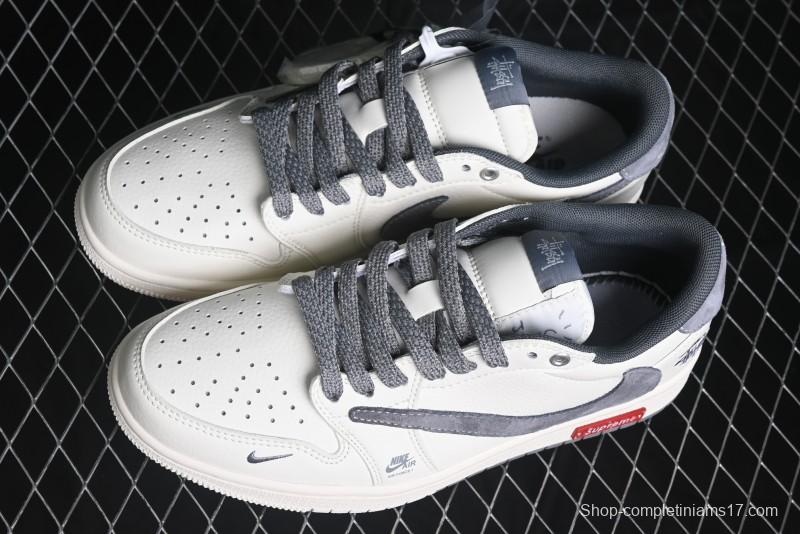 Nike Travis Scott x Fragment Design x Air Jordan 1 Low OG SP AJ1 Retro Sneakers - SJ2068-125