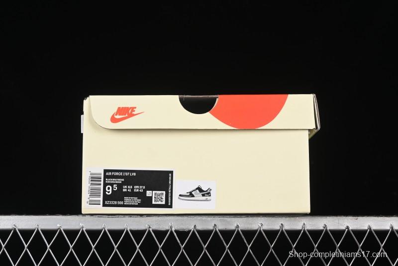 Nike Air Force 1 '07 Low Stussy Collaboration - Black Grey Casual Sneakers - XZ3328-566