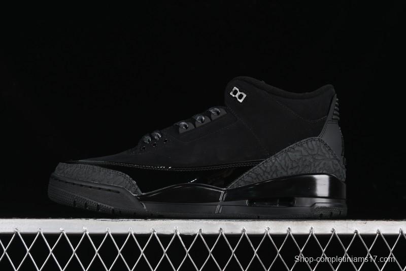 Nike Air Jordan 3 Retro Basketball Shoes Midnight Black - CT8532-001
