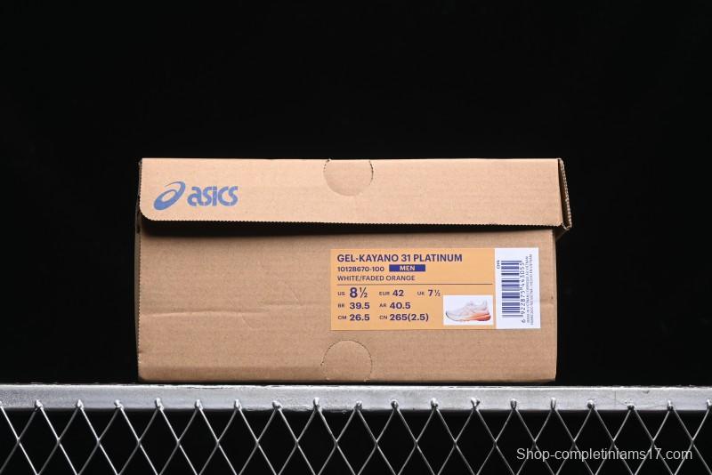 Asics Gel-Kayano 31 Running Shoes with GEL Cushioning and FLYTEFOAM BLAST Technology - 1012B670-100