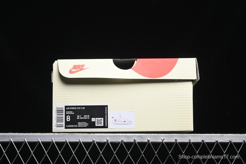 Nike Air Force 1 '07 Low Stussy Collaboration - AF1 White Red Label Low-Top Casual Sneakers - SJ6698-016