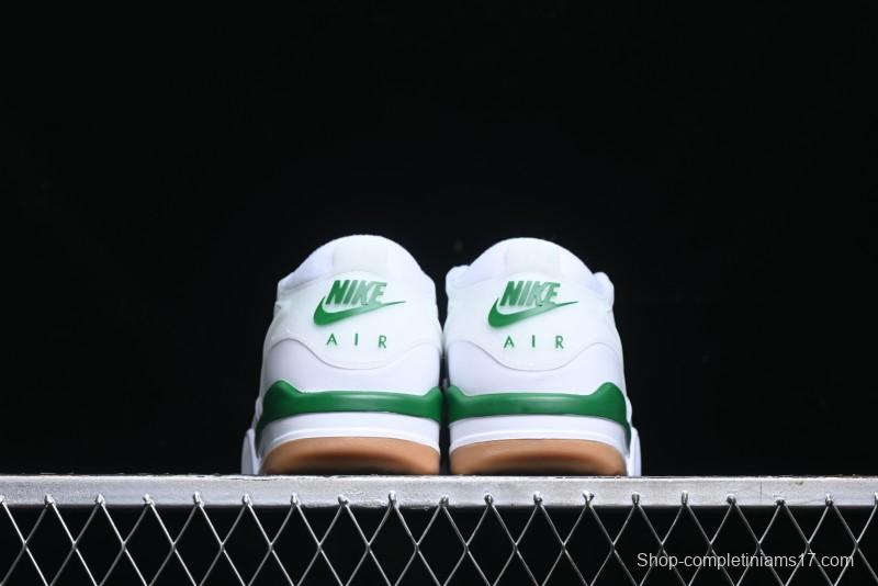 Nike Air Jordan 4 Remastered AJ4 Retro Sneakers in White Green with Gum Sole - FQ7939-103