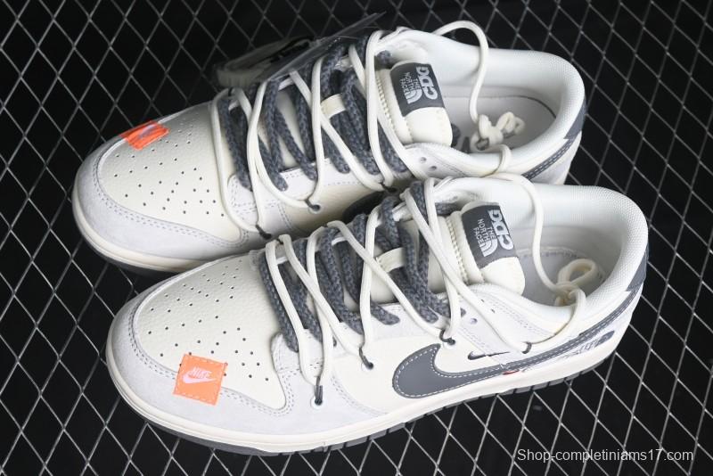 Nike SB Dunk Low The North Face Supreme Collaboration Strap Patch Grey Hook Low-Top Casual Skate Shoes - YX5066-253