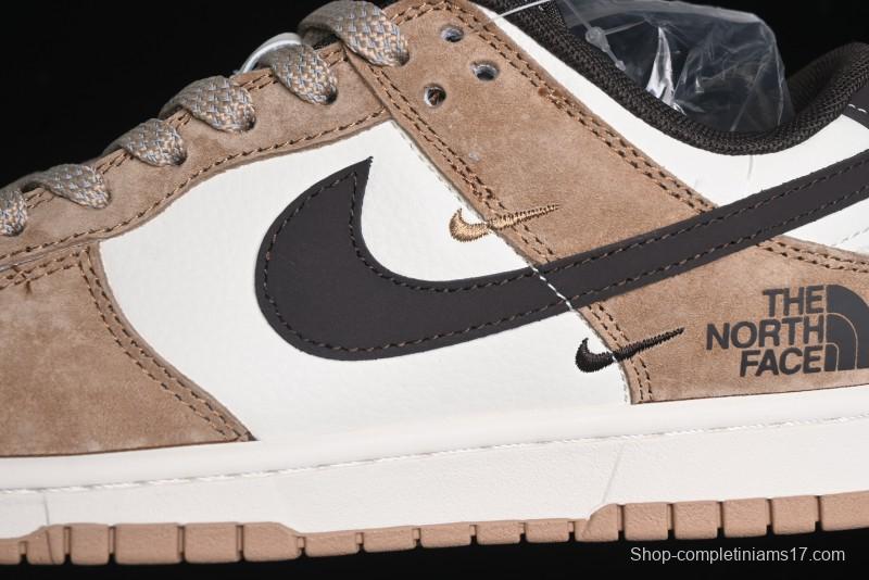 Nike SB Dunk Low The North Face Collaboration - Black White Brown Anniversary High-End Custom Low-Top Casual Skate Shoes - XS1086-004