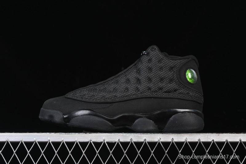Nike Air Jordan 13 Retro Basketball Shoes with Original 3D Holographic Cat Eye and Carbon Fiber - 414571-011