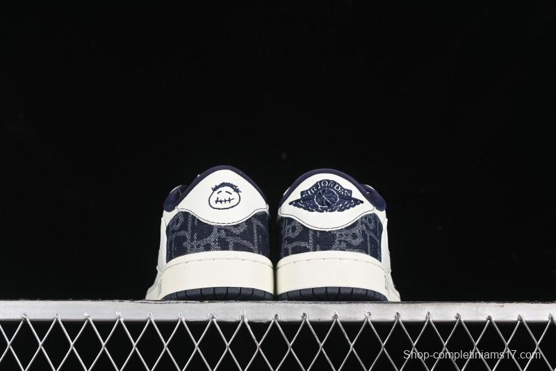 Nike Travis Scott x Fragment Design x Air Jordan 1 Low OG SP AJ1 Retro Sneakers - CH6336-017