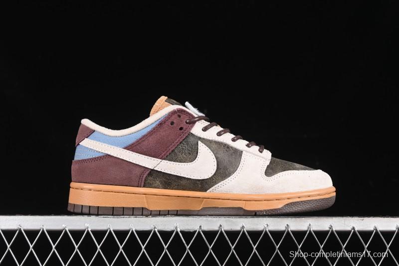 Nike Dunk Low Retro "Love & Peace" Casual Sneakers in Vintage Brown - HQ3459-212