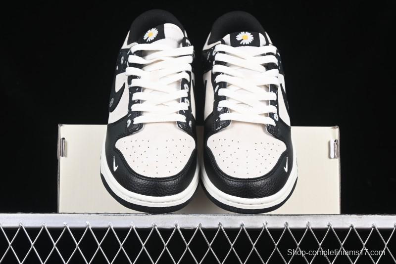 Nike SB Dunk Low Lightning Collaboration Daisy Black Check Anniversary Customized Low-Top Casual Sneakers - DJ2024-069