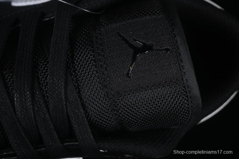 Nike Air Jordan 1 Low AJ1 Basketball Shoes in Black and White Canvas and Leather - HV5968-001