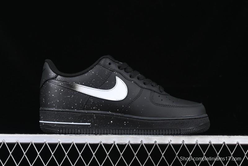 Nike Air Force 1 '07 Low Casual Sneakers with Black Splatter Design - ZH0316-046